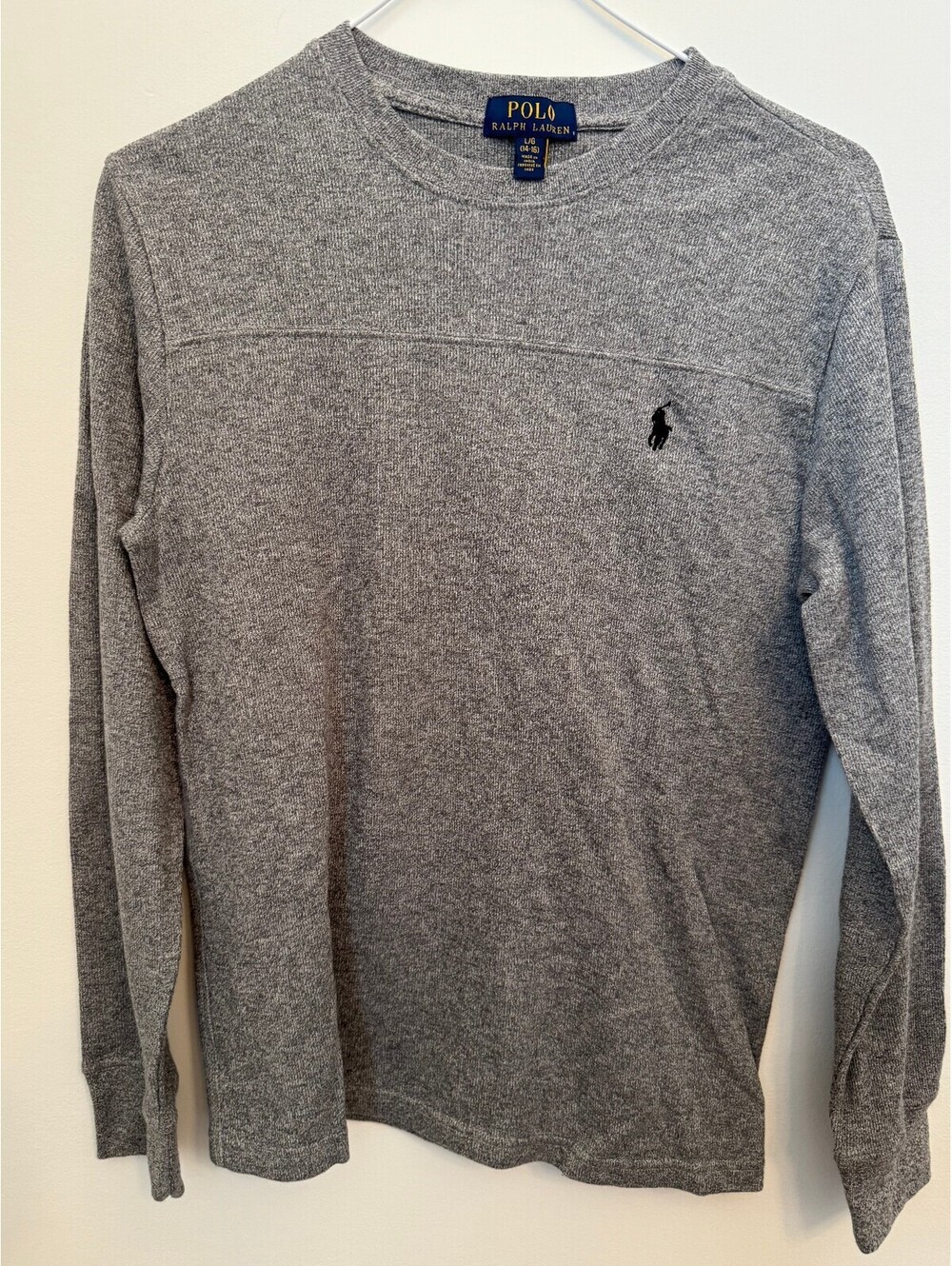 Polo Ralph Lauren heather gray long sleeve thermal shirt